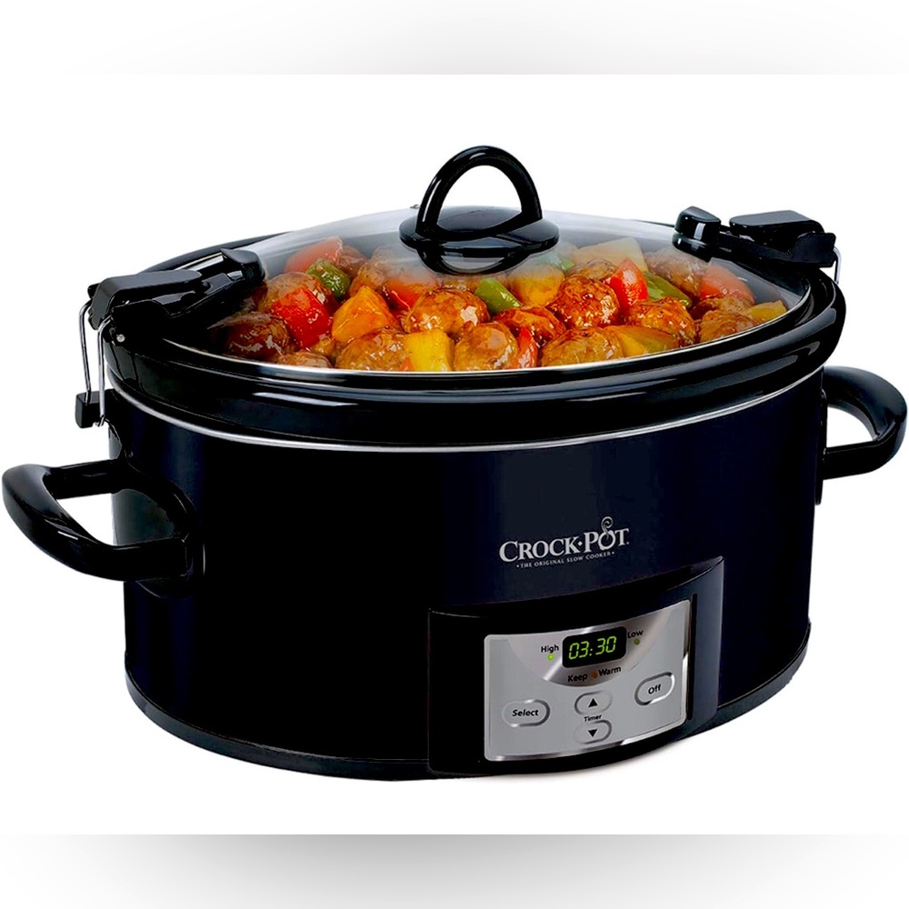 Crock-Pot 7 Quart Cook n' Carry Programmable Countdown Ovenproof Slow Cooker.